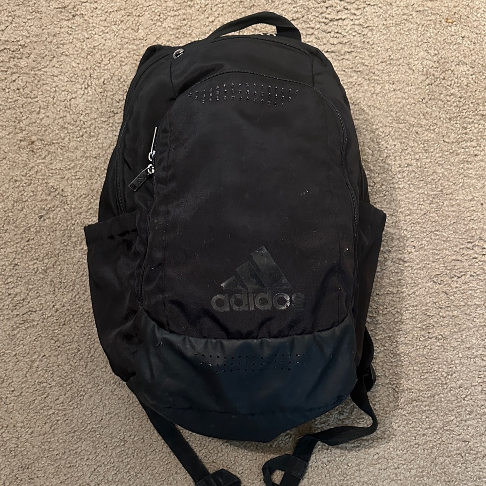 adidas Men Backpack Black Athletic School Travel Laptop Gym Bag One Size